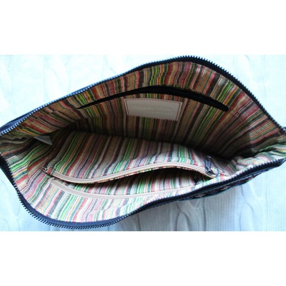 SAVANNA JANE Embroidered Pouch Wristlet Purse 13" x 8.5" - Picture 9 of 9